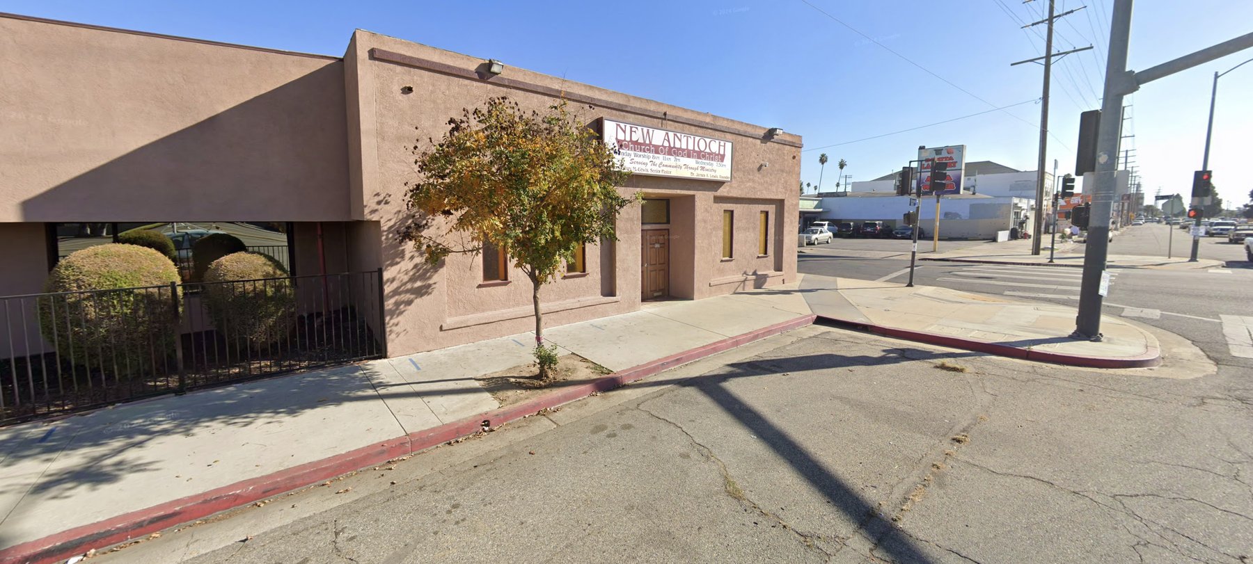 The New Antioch Church of God in Christ sanctuary at 7826 South Vermont Avenue, Los Angeles